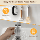 Triturador de Alho em Aço Inoxidável – Espremedor Manual Ergonômico para Cozinha