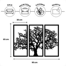 Kit 3 Quadros Decorativos Vazados em MDF – Painéis Modernos para Sala, Escritório e Decoração de Parede