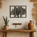 Kit 3 Quadros Decorativos Vazados em MDF – Painéis Modernos para Sala, Escritório e Decoração de Parede