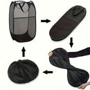 Cesto de Roupa Dobrável em Malha – Organizador Grande para Lavanderia, Banheiro e Quarto