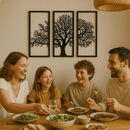 Kit 3 Quadros Decorativos Vazados em MDF – Painéis Modernos para Sala, Escritório e Decoração de Parede