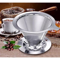 Filtro de Café Reutilizável em Aço Inoxidável – Coador Lavável Compatível com Suporte Cone