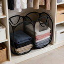 Cesto de Roupa Dobrável em Malha – Organizador Grande para Lavanderia, Banheiro e Quarto