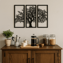 Kit 3 Quadros Decorativos Vazados em MDF – Painéis Modernos para Sala, Escritório e Decoração de Parede